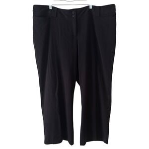 Lane Bryant Trousers Size 6 Black Wide Leg Plus Stretch Career Dress Pants